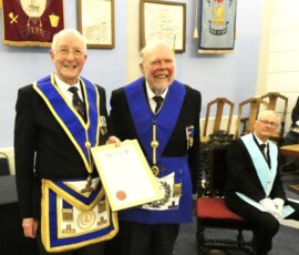 Handing over of certificate